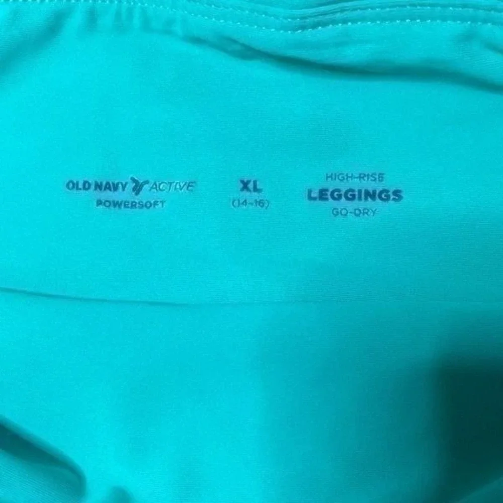 NWT girls XL turquoise leggings‎ old navy active kids